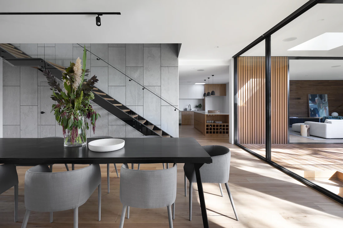 Architectural interior with a considered material palette